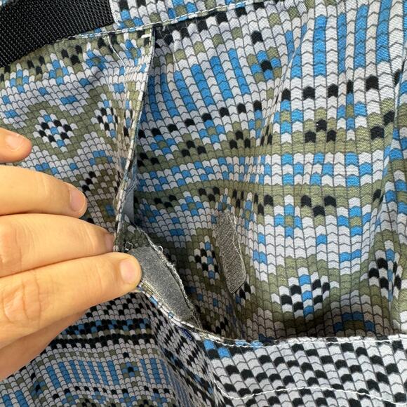 Kavu Men's Gray Belted Geometric Outdoor Hiking Chilli Shorts Size XXL - Picture 7 of 11